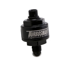 Cargar imagen en el visor de la galería, Turbosmart Billet Turbo Oil Feed Filter w/ 44 Micron Pleated Disc AN-4 Male to AN-4 ORB- Black