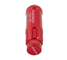 Cargar imagen en el visor de la galería, NRG 700 Series M12 X 1.25 Steel Lug Nut w/Dust Cap Cover Set 21 Pc w/Locks &amp; Lock Socket - Red