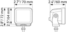 Cargar imagen en el visor de la galería, Hella Universal Black Magic 2.7in L.E.D. Cube Kit - Flood Beam