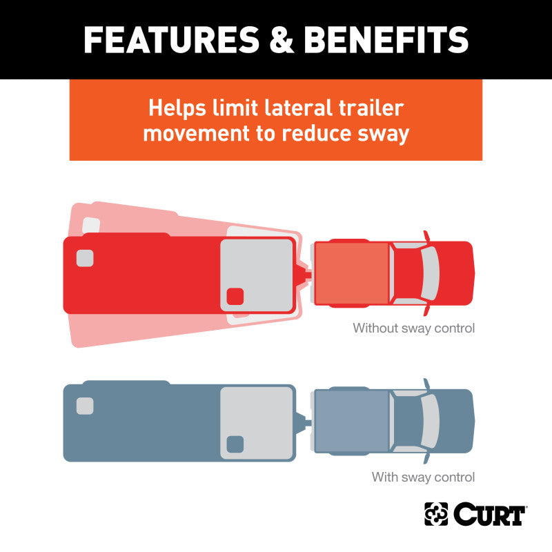 Curt TruTrack Trunnion Bar Weight Distribution System (8000-10000lbs 35-9/16in Bars)