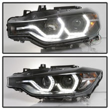 Cargar imagen en el visor de la galería, Spyder 12-14 BMW F30 3 Series 4DR Projector Headlights - LED DRL - Black (PRO-YD-BMWF3012-DRL-BK)