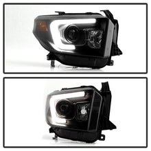 Cargar imagen en el visor de la galería, Spyder Toyota Tundra 2014-2016 Projector Headlights Light Bar DRL Black Smoke PRO-YD-TTU14-DRL-BSM