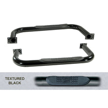 Cargar imagen en el visor de la galería, Rugged Ridge 3in Round Tube Side Steps Black 76-86 Jeep CJ7