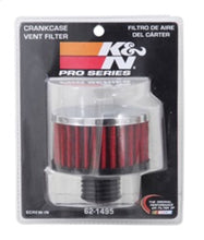 Cargar imagen en el visor de la galería, K&amp;N .5in Flange ID x 3in OD x 3.25in H Rubber Base Crankcase Vent Filter