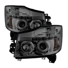 Cargar imagen en el visor de la galería, Spyder Nissan Titan 04-14/Armada 04-07 Projector Headlights LED Halo LED Smke PRO-YD-NTI04-HL-SM