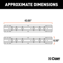 Cargar imagen en el visor de la galería, Curt Universal 5th Wheel Base Rails (Gloss Black)