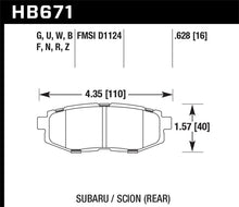 Cargar imagen en el visor de la galería, Hawk 13 Scion FR-S / 13 Subaru BRZ/10-12 Legacy 2.5 GT/3.6R DTC-70 Race Rear Brake Pads