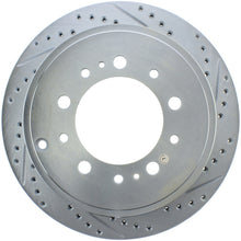 Cargar imagen en el visor de la galería, StopTech Select Sport 13-17 Toyota Land Cruiser Sport Drilled / Slotted Rear Driver-Side Brake Rotor