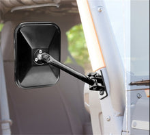 Cargar imagen en el visor de la galería, Rugged Ridge 97-18 Jeep Wrangler Black Rectangular Quick Release Mirror