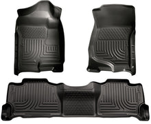 Cargar imagen en el visor de la galería, Husky Liners 07-13 GM Escalade ESV/Avalanche/Suburban WeatherBeater Black Front/2nd Row Floor Liners
