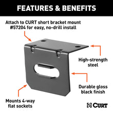 Cargar imagen en el visor de la galería, Curt Connector Mounting Bracket for 4-Way Flat