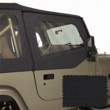 Cargar imagen en el visor de la galería, Rugged Ridge Upper Soft Door Kit Black Diamond 88-95 Jeep Wrangler YJ