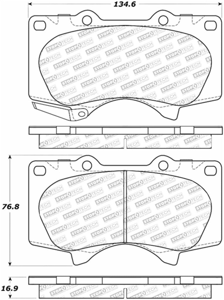 StopTech Street Select Brake Pads - Front/Rear