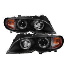 Cargar imagen en el visor de la galería, Spyder BMW E46 3-Series 02-05 4DR Projector Headlights 1PC LED Halo Blk PRO-YD-BMWE4602-4D-AM-BK