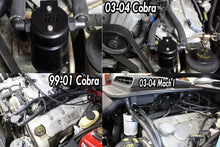 Cargar imagen en el visor de la galería, J&amp;L 99-04 Ford Mustang SVT Cobra Driver Side Oil Separator 3.0 - Black Anodized