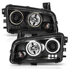 Cargar imagen en el visor de la galería, ANZO 2006-2010 Dodge Charger Projector Headlights w/ Halo Chrome (CCFL)