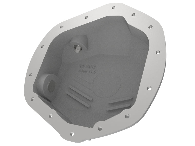 aFe Street Series Rear Differential Cover Raw w/ Machined Fins 01-18 GM Diesel Trucks V8-6.6L (td)