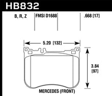 Cargar imagen en el visor de la galería, Hawk 14-17 Mercedes-Benz S550 / 13-15 Mercedes-Benz SL550 Sport Performance Ceramic Front Brake Pads