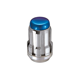 McGard SplineDrive Lug Nut (Cone Seat) M12X1.5 / 1.24in. Length (4-Pack) - Blue Cap (Req. Tool)
