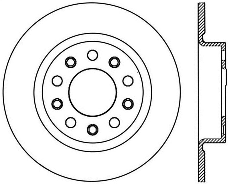 StopTech 2013-2014 Dodge Dart Slotted & Drilled Left Rear Rotor