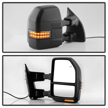 Cargar imagen en el visor de la galería, xTune 99-07 Ford SuperDuty Heated LED Telescoping Pwr Mirrors-Smk (Pair) (MIR-FDSD99S-G4-PW-RSM-SET)