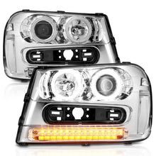 Load image into Gallery viewer, ANZO 2002-2009 Chevrolet Trailblazer Projector Headlights w/ Halo Chrome