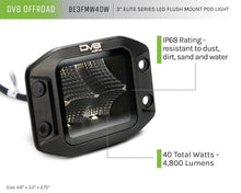 Cargar imagen en el visor de la galería, DV8 Offroad Elite Series 3in Cube LED Light 40W Spot 3W LED