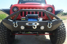 Cargar imagen en el visor de la galería, DV8 Offroad 07-18 Jeep Wrangler JK/JL FS-14 Mid Length Steel Front Bumper w/ Fog Lights &amp; LED Lights