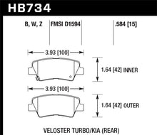 Cargar imagen en el visor de la galería, Hawk 12-13 Hyundai Veloster / 2014 Kia Forte Rear HPS 5.0 Street Brake Pads