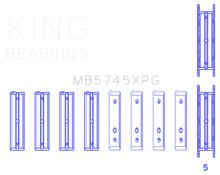 Cargar imagen en el visor de la galería, King Subaru FA20 FB20 - (Size STD) Performance Tri-Metal Main Bearing Set