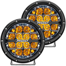 Cargar imagen en el visor de la galería, Rigid Industries 360-Series 6in LED Off-Road Spot Beam - Amber Backlight (Pair)