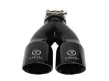 Cargar imagen en el visor de la galería, aFe Takeda 2.5in 304 Stainless Steel Clamp-on Exhaust Tip 2.5in Inlet 3in Dual Outlet - Black