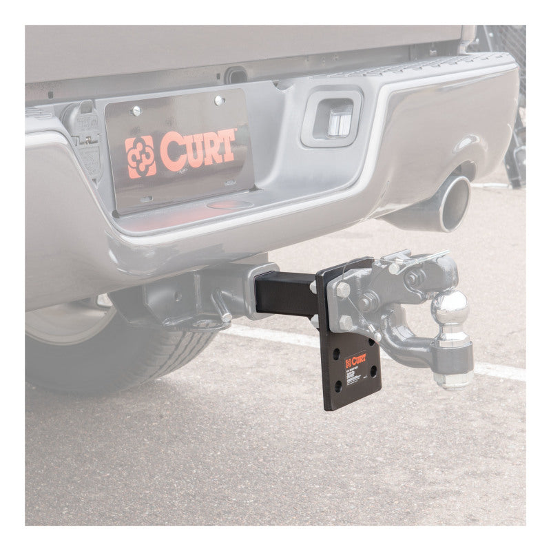 Curt Adjustable Pintle Mount (2in Shank 10000lbs 7in High 6in Long)