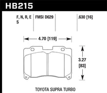 Cargar imagen en el visor de la galería, Hawk 93-98 Toyota Supra TT HP+ Street Front Brake Pads