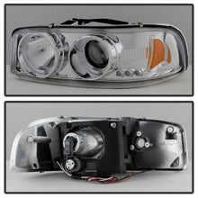 Cargar imagen en el visor de la galería, Spyder GMC Sierra 1500/2500/3500 99-06 Projector Headlights LED Halo LED Chrome PRO-YD-CDE00-HL-C