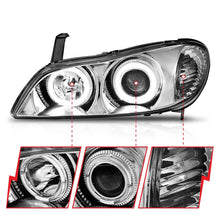 Cargar imagen en el visor de la galería, ANZO 2000-2004 Infiniti I30 Projector Headlights w/ Halo Chrome