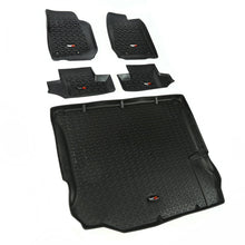 Cargar imagen en el visor de la galería, Rugged Ridge Floor Liner Front/Rear/Cargo Black 2011-2018 Jeep Wrangler JK 2 Dr