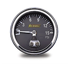 Cargar imagen en el visor de la galería, Russell Performance 15 psi fuel pressure gauge (Non liquid-filled)