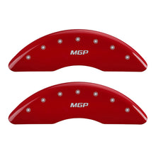 Cargar imagen en el visor de la galería, MGP 4 Caliper Covers Engraved Front &amp; Rear MGP Red finish silver ch