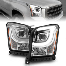 Load image into Gallery viewer, ANZO 2015-2017 GMC Yukon XL Projector Headlights W Lightbar - Chrome/Amber