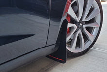 Cargar imagen en el visor de la galería, Rally Armor 17-23 Tesla Model 3 Black UR Mud Flap w/Red Logo
