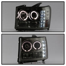 Cargar imagen en el visor de la galería, Spyder GMC Sierra 1500/2500/3500 07-13 Projector Headlights LED Halo- LED Smoke PRO-YD-GS07-HL-SM