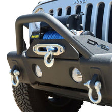 Cargar imagen en el visor de la galería, DV8 Offroad 07-18 Jeep Wrangler JK/JL FS-13 Steel Stubby Front Bumper w/ Fog Lights