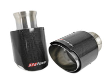 Cargar imagen en el visor de la galería, aFe MACH Force-XP 4-1/2in Carbon Fiber OE Replacement Exhaust Tips - 15-19 Dodge Charger/Hellcat