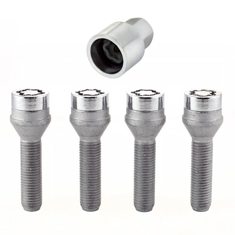 McGard Wheel Lock Bolt Set - 4pk. (Cone Seat) M12X1.5 / 17mm Hex / 40.5mm Shank Length - Chrome