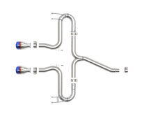 Cargar imagen en el visor de la galería, aFe Takeda 2-1/2in 304 SS Axle-Back Exhaust w/Blue Flame Tips 17-20 Honda Civic Sport L4-1.5L (t)