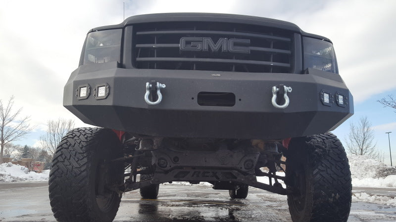 DV8 Offroad 07-13 GMC Sierra 1500 Winch Ready Front Bumper - Black Powdercoat