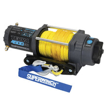 Cargar imagen en el visor de la galería, Superwinch 4500 LBS 12V DC 1/4in x 50ft Synthetic Rope Terra 4500SR Winch - Gray Wrinkle