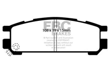 Cargar imagen en el visor de la galería, EBC 93-96 Subaru Impreza 1.8 Redstuff Rear Brake Pads