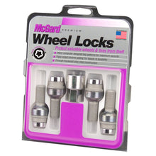 Cargar imagen en el visor de la galería, McGard Wheel Lock Bolt Set - 4pk. (Radius Seat) M14X1.5 / 17mm Hex / 28.2mm Shank Length - Chrome